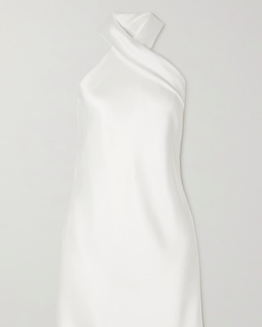 Galvan Pandora Satin Halterneck Mini  - Image 1