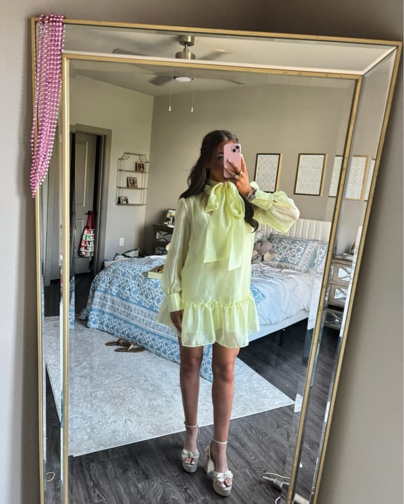 Yellow Mini Dress - Image 1