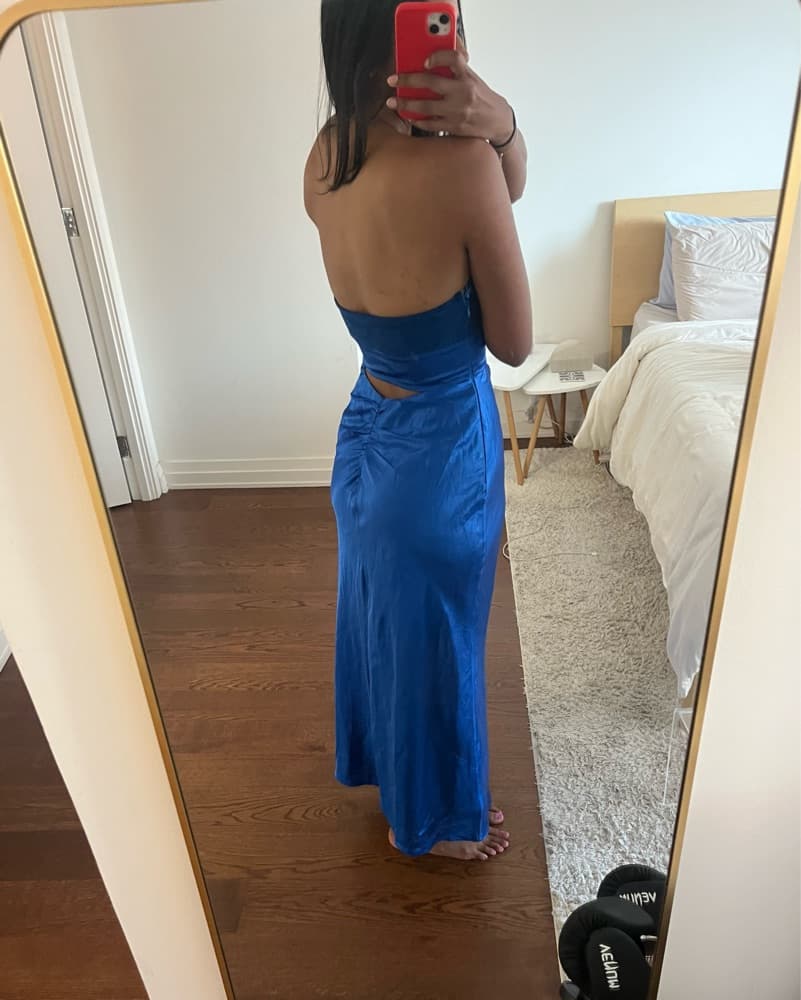 Blue Silky Dress - Image 2