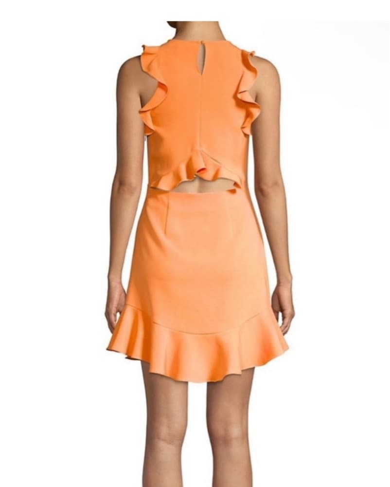 Likely Orange Ruffle Mini Dress - Image 2
