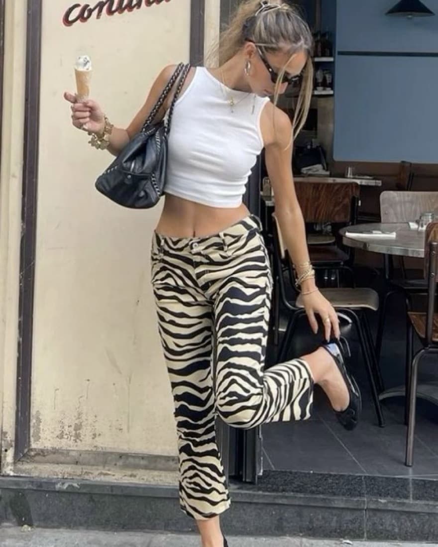 Dolce & Gabbana Stretch Zebra Capri - Image 1