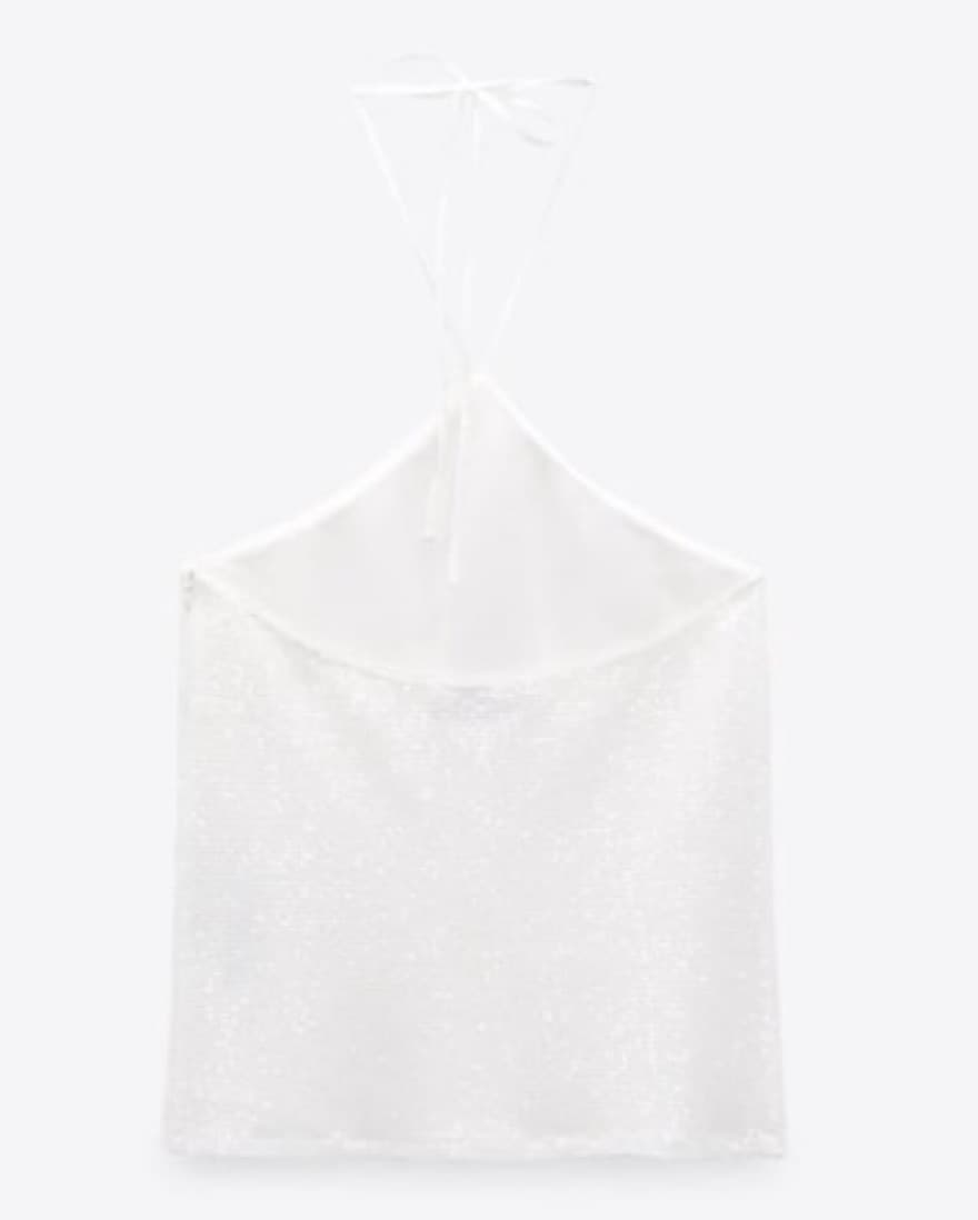 Zara Sequin Halter Top - Image 3