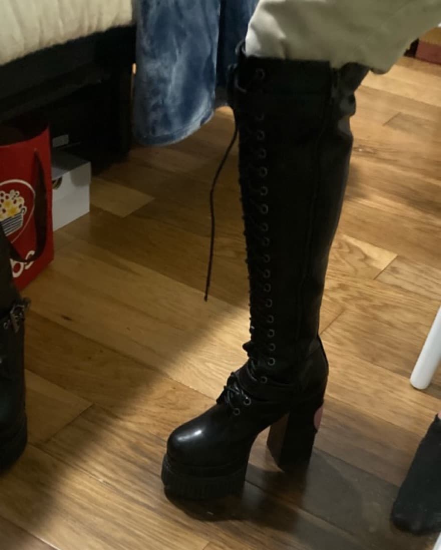 Kiss Me Fuax Leather Boots - Image 3