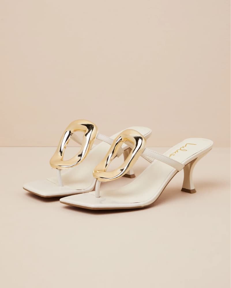Gold Lulus Sandals - Image 1