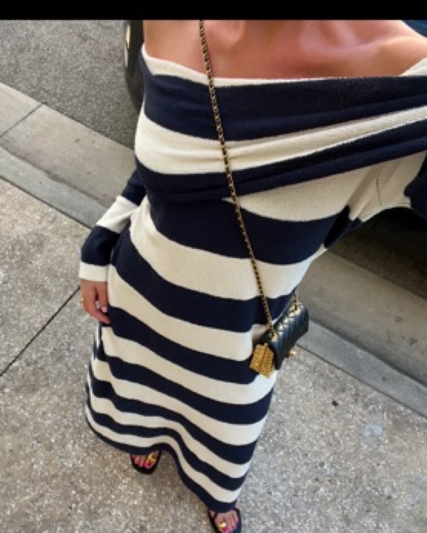 Zara Striped Sweater Dress - Image 4