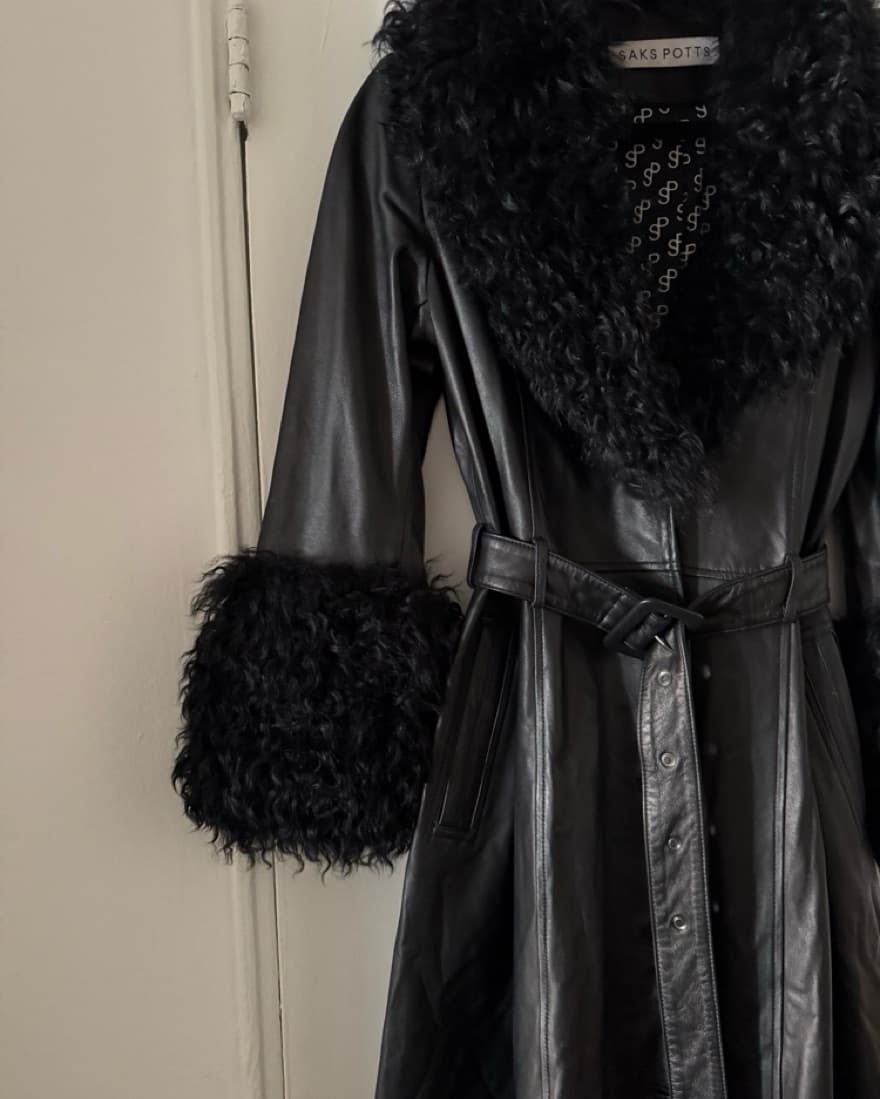 Saks potts leather Trench - Image 4