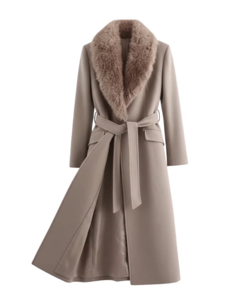 Zara Winter Coat With Fur Collar  - Image 5