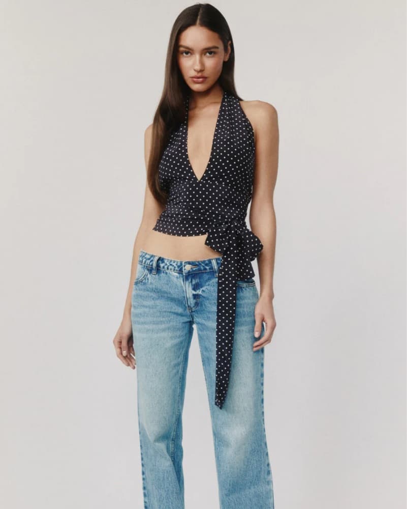 With Jean Polka Dot Halter  - Image 1