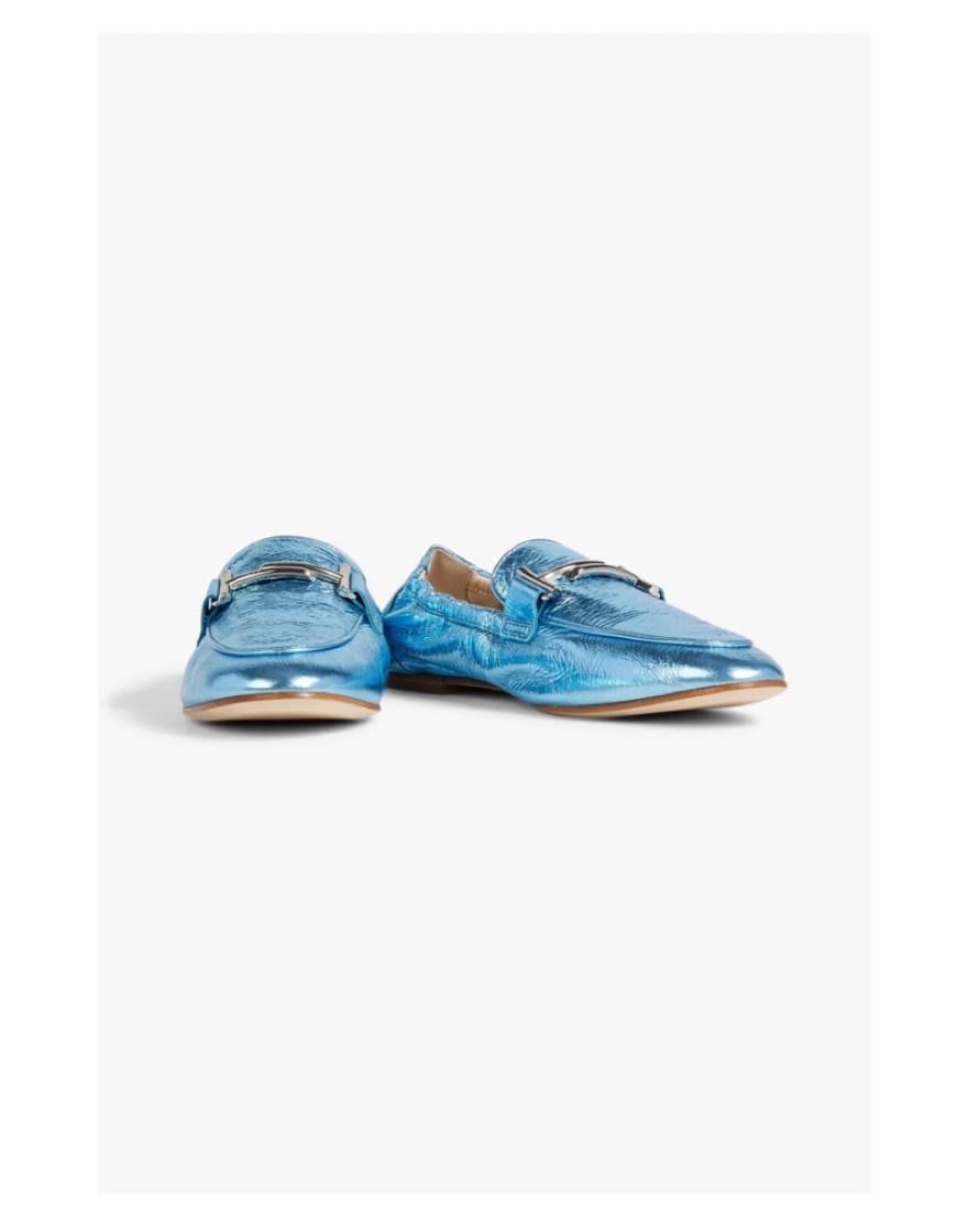 Metallic Blue Tods Sneakers - Image 1