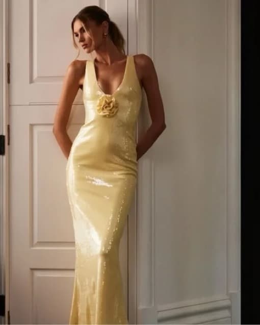 Meshki Rose Sequin Maxi Dress - Image 1