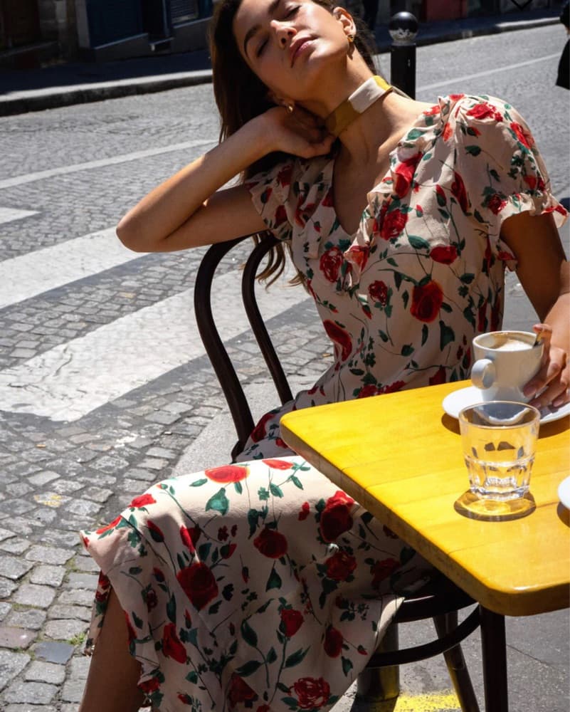 Rixo Clementina Silk floral dress - Image 2