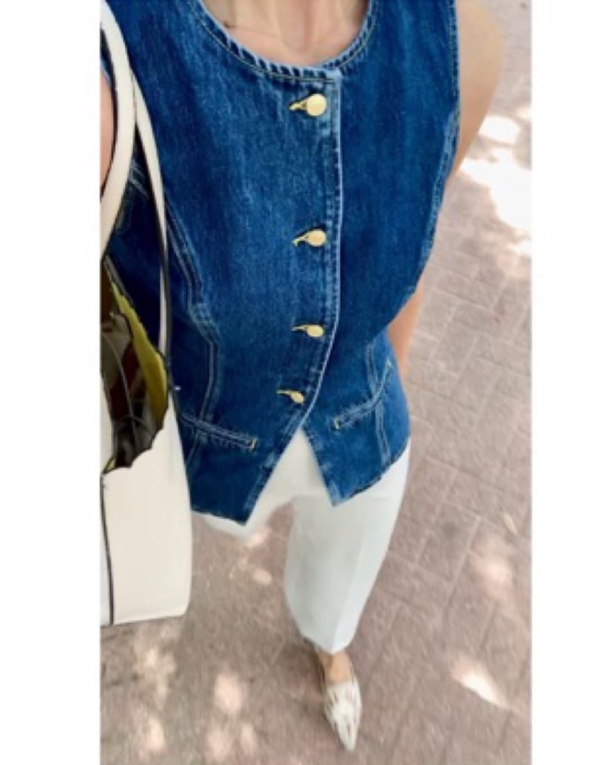 Meshki Abel Denim Button Up Top - Image 5