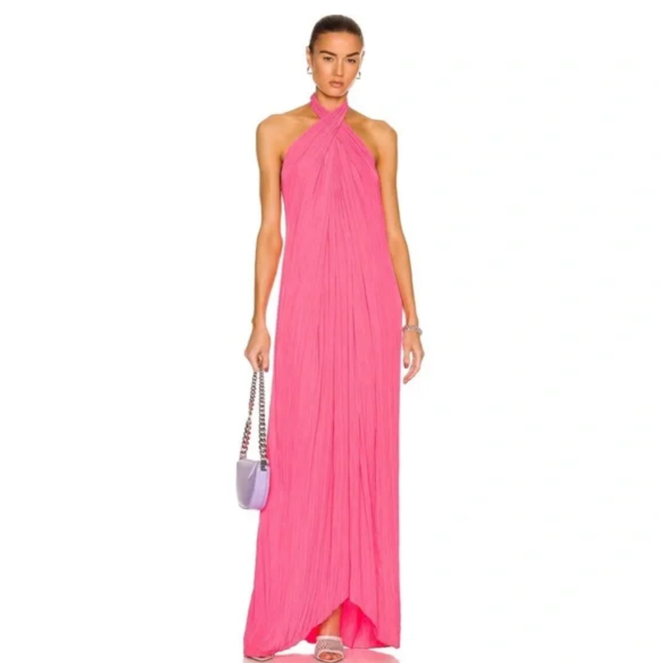 ALC Pink Halter Maxi Dress - Image 1