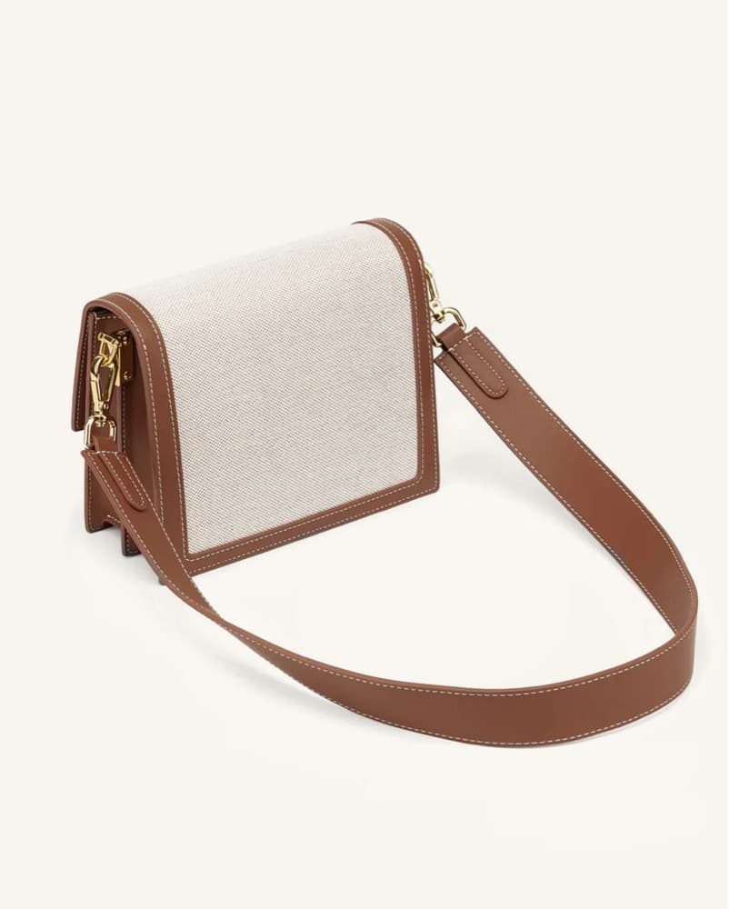 JW PEI Mini Flap Crossbody - Beige Canva - Image 6