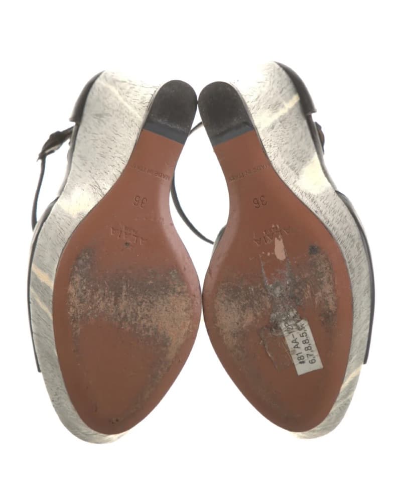 Alaïa T-Strap Wedges - Image 5