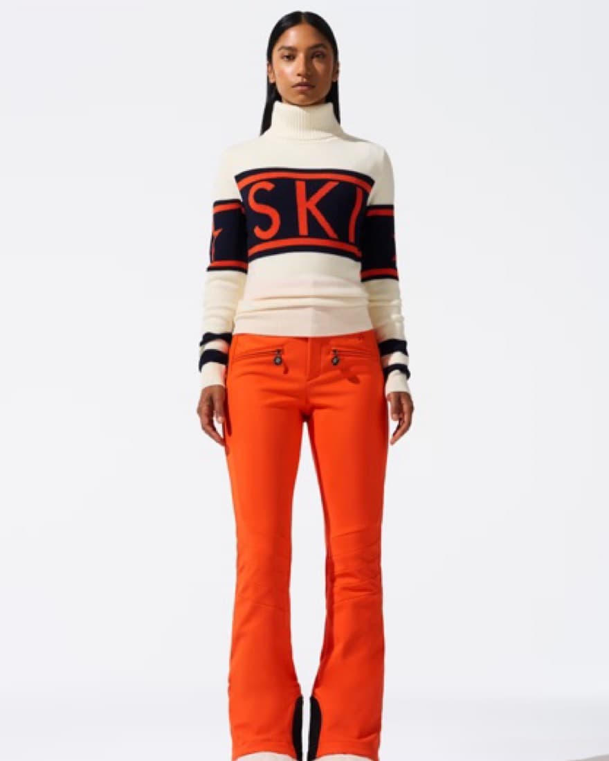 Perfect Moment Orange Ski Sweater - Image 1