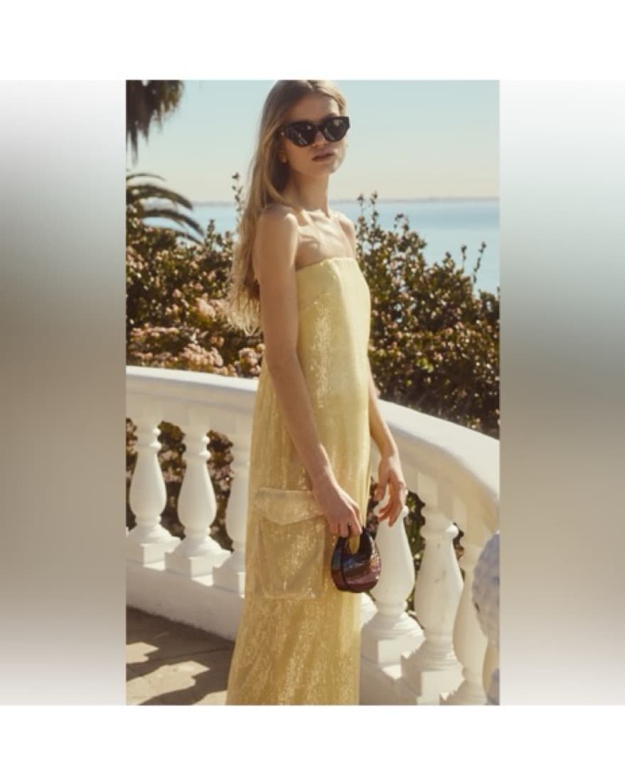 STAUD Casey Dress Yellow  - Image 3