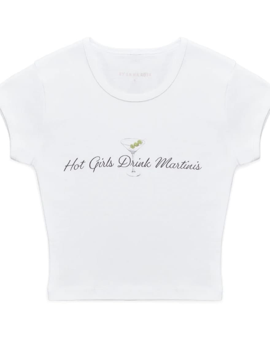 Hot Girls Drink Martinis Baby Tee - Image 2