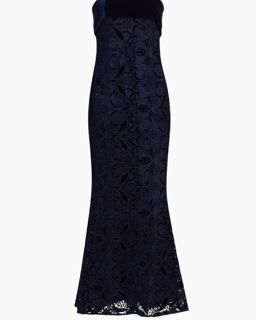 Badgley Mischka Velvet Gown - Image 1