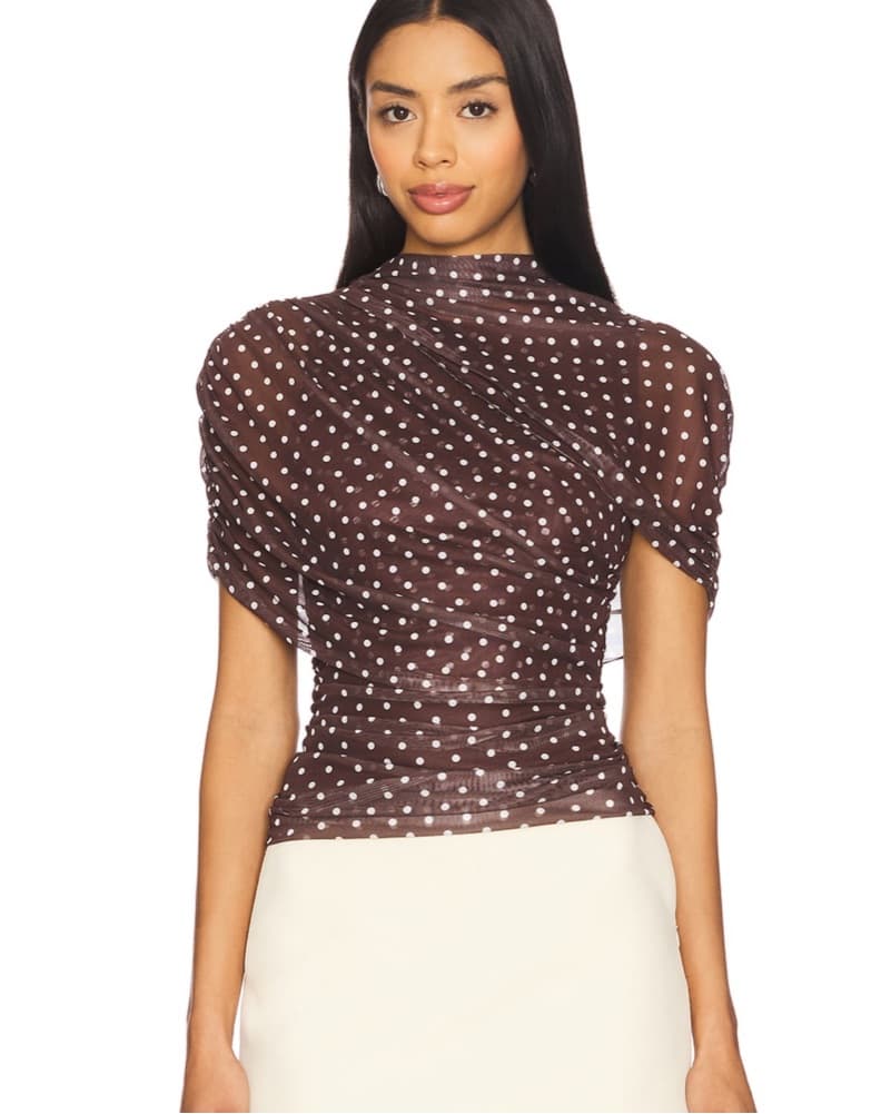 Amanda Uprichard Polka Dot Top - Image 1