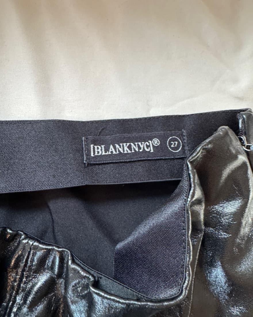 Blank NYC Black Vinyl Pull On Pants - Image 2