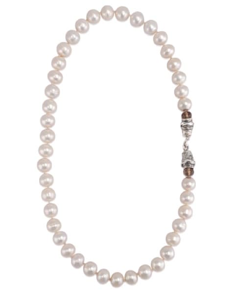 Knot Clasp Freshwater Pearl Necklace - Image 1