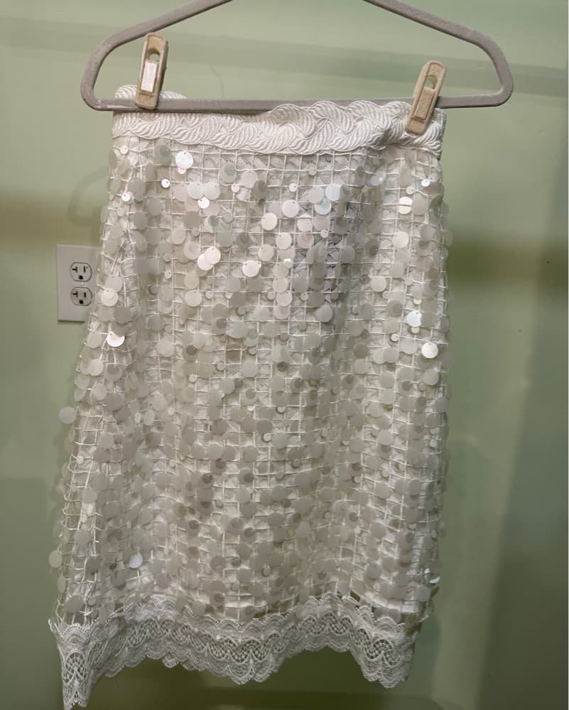 Elegant Sequin-Embellished Sheer Dress - Image 1