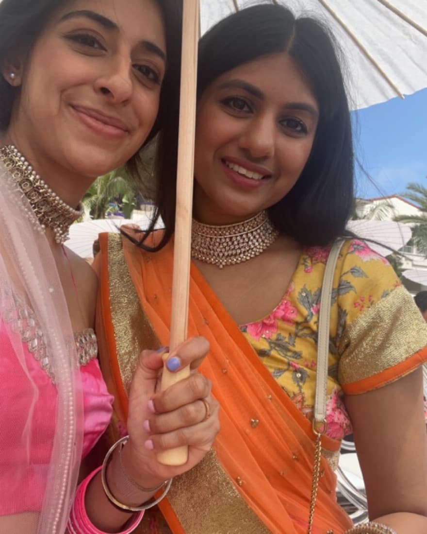 Pink Two Piece Indian Clothes - Image 2