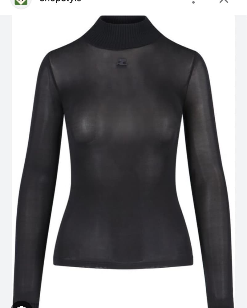 Courreges Longsleeve sheer top  - Image 1