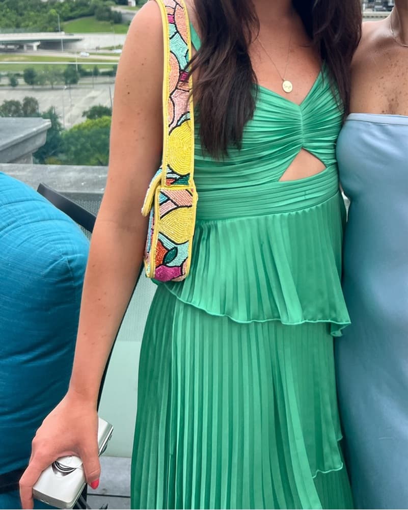 Green Pleated Dress  - Image 2