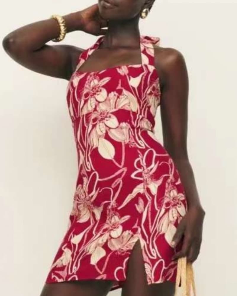 Reformation Floral Linen Dress - Image 5