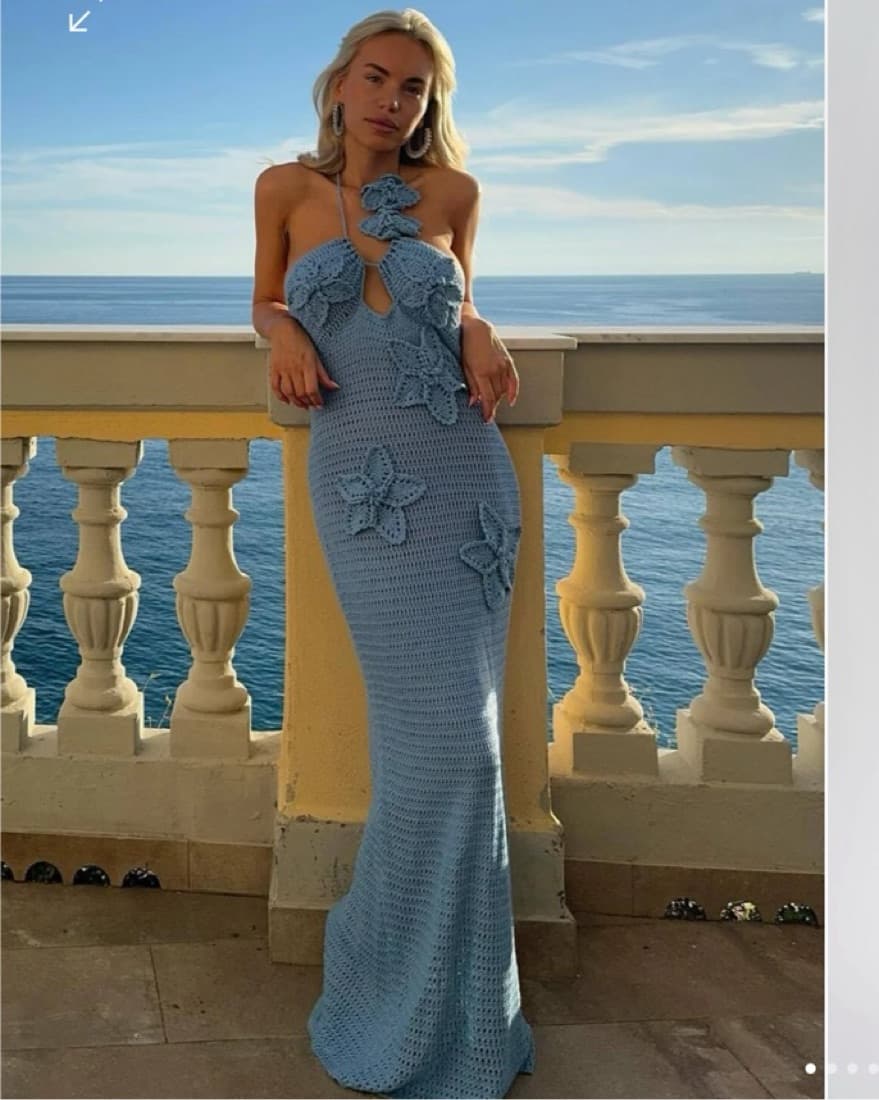 Meshki Floral Crochet Dress - Image 1