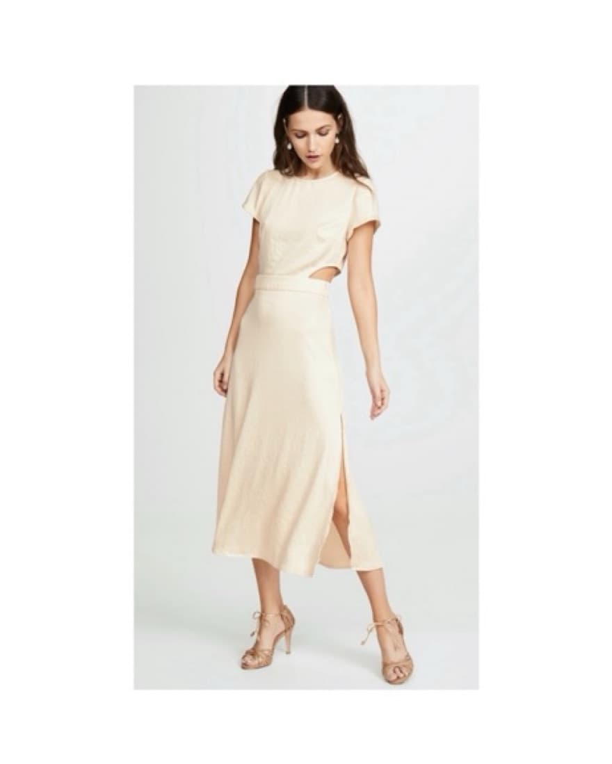 Elegant Beige Midi Dress - Image 4