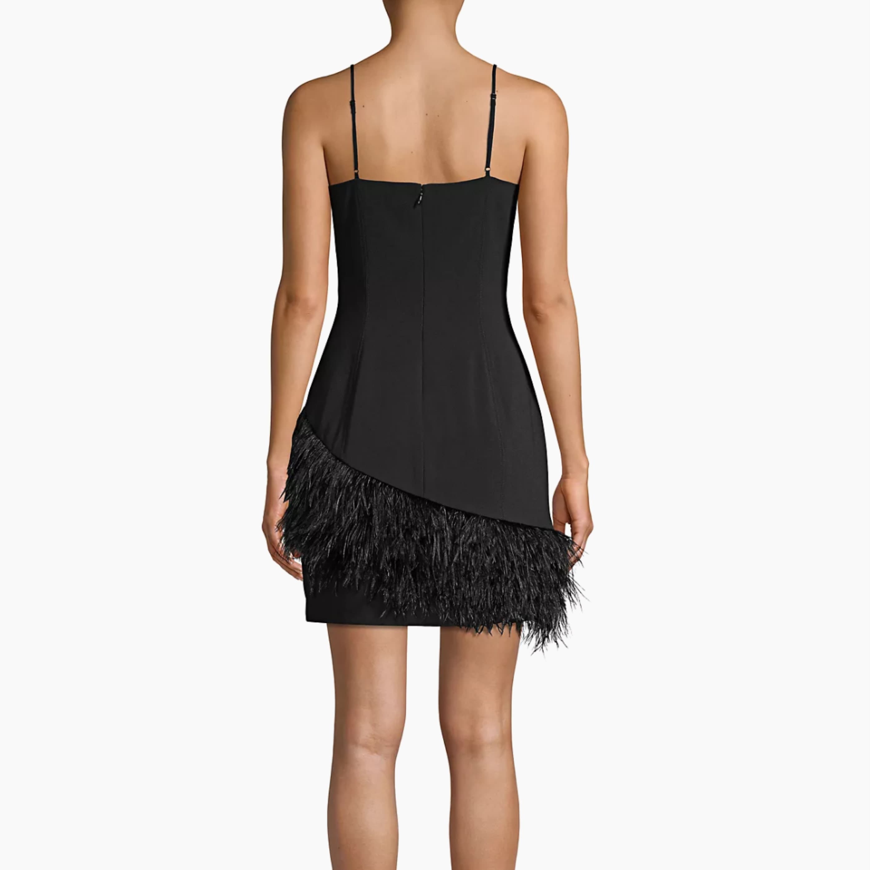 Little Black Dress with Feathers - Image 2