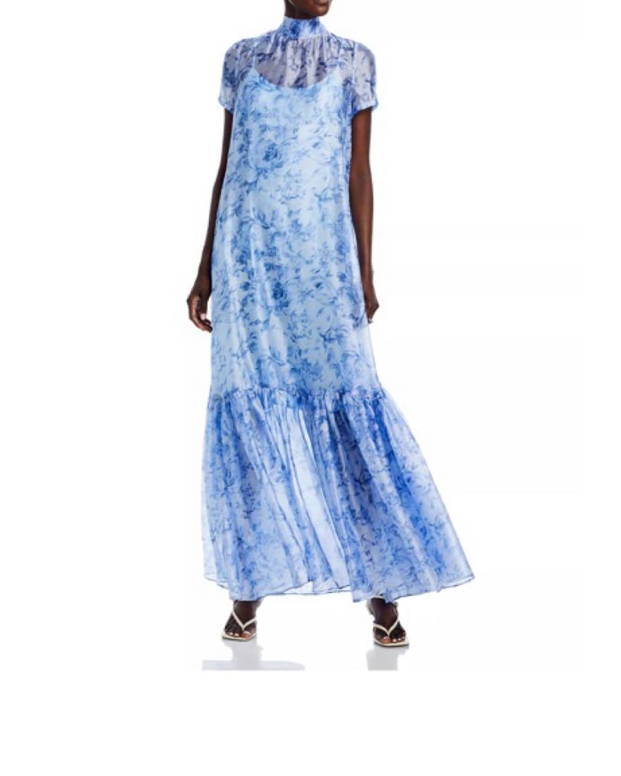 Staud Calluna Blue Floral Dress - Image 2