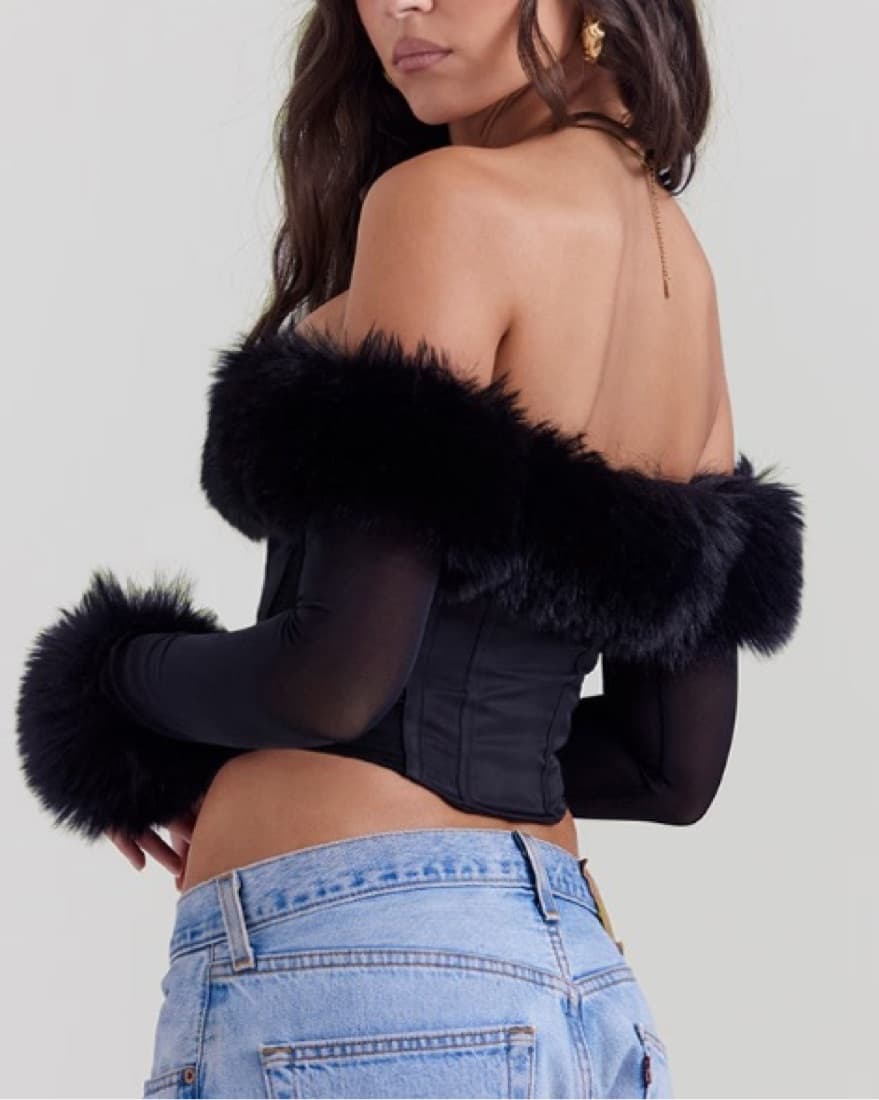 House Of Cb - Black “Merie” Top - Image 2