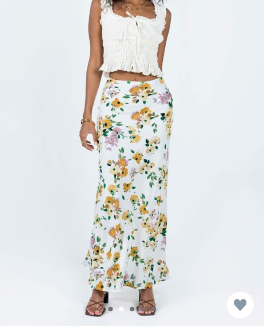 THYME MAXI SKIRT WHITE FLORAL  - Image 2