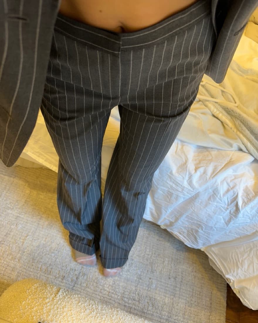 Vintage Pinstripe Blazer & Pant Set - Image 3