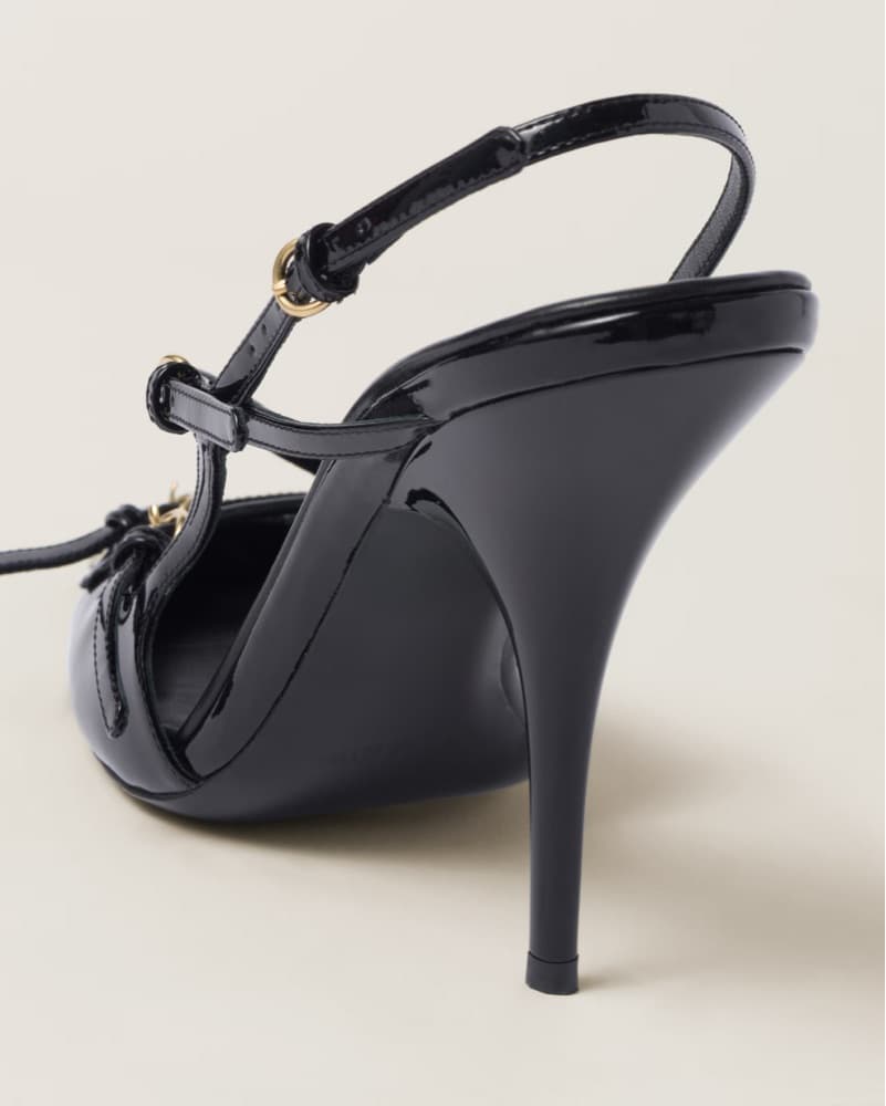 Miu Miu Pointed Toe Buckle Sling Backs  - Image 3