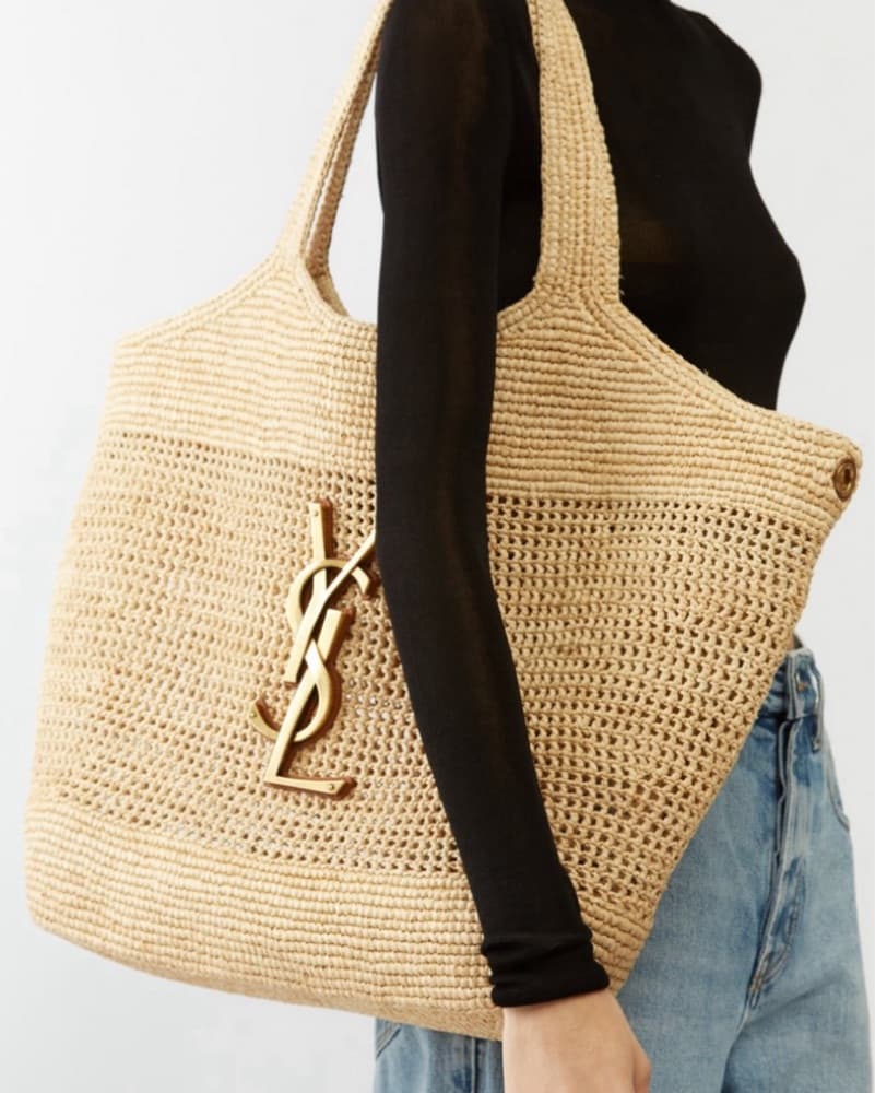 YSL ICare Raffia Bag - Image 1