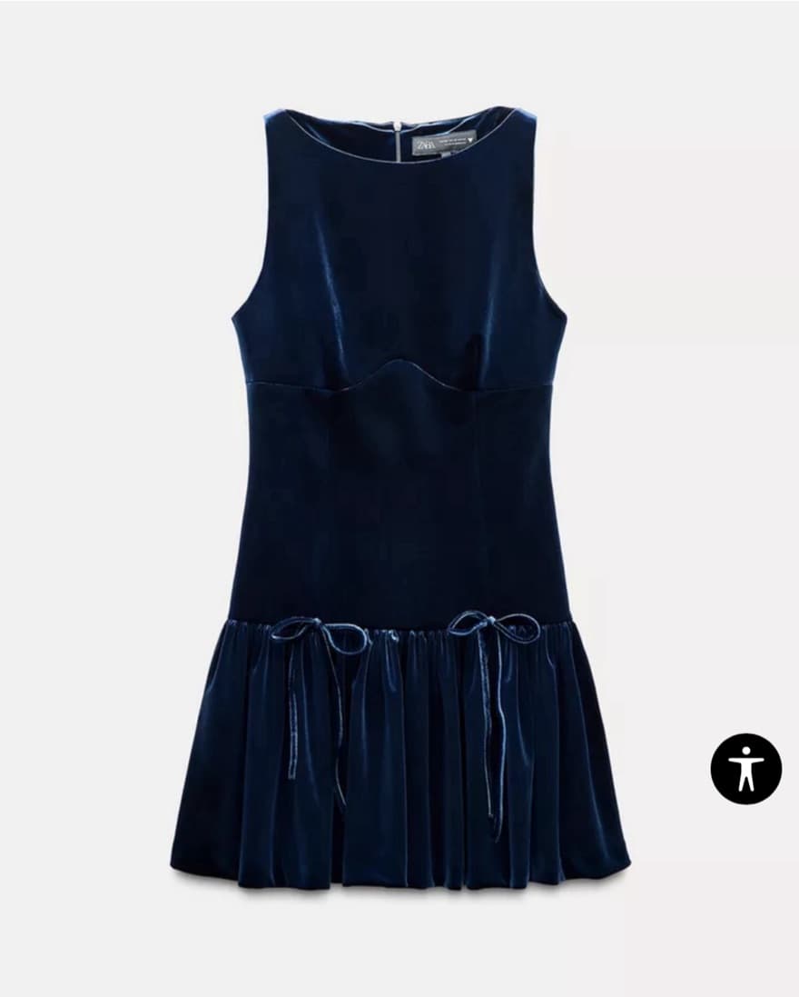 Zara Navy Short Dress - Image 1