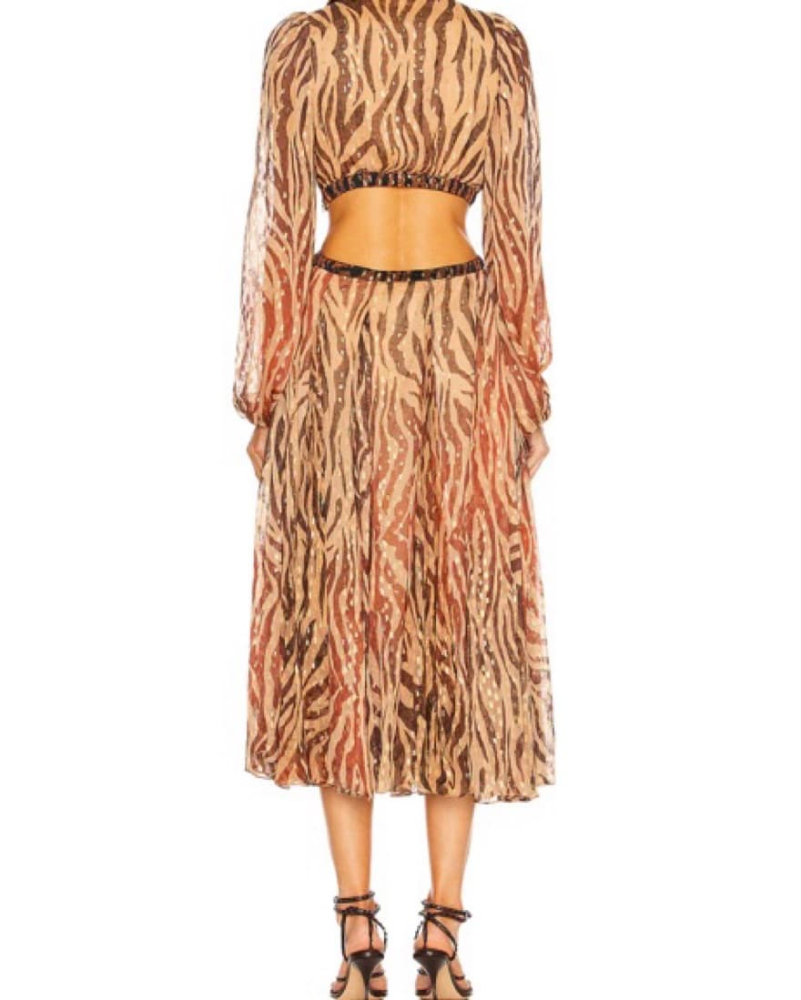 Animal Print Midi Dress - Image 4