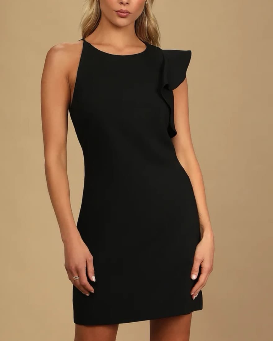 Lulus Little Black Dress, One-Shoulder  - Image 1