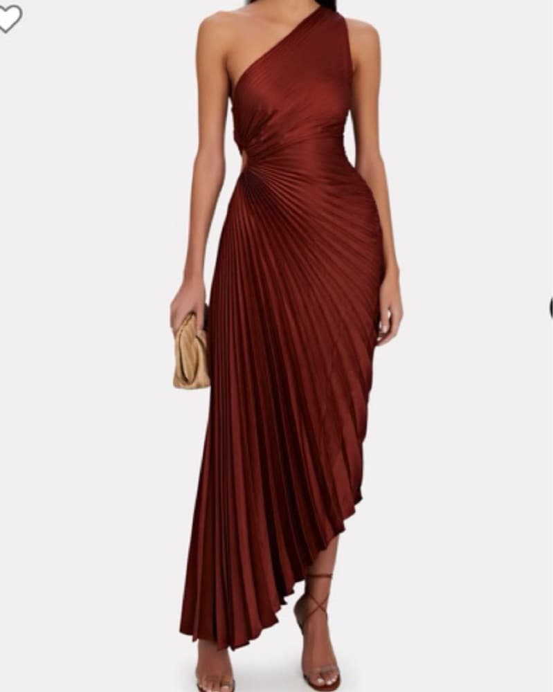 Alc Women's Delfina Satin Pleated Dress - Image 2
