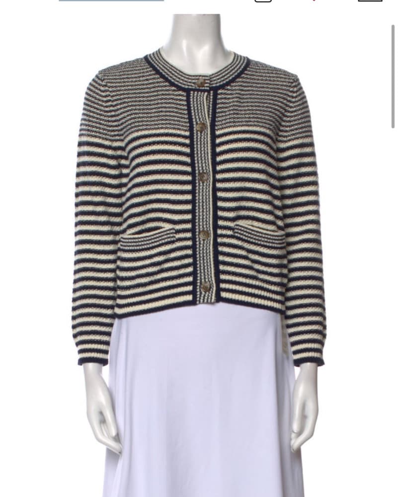 Frame Striped Cardigan - Image 1