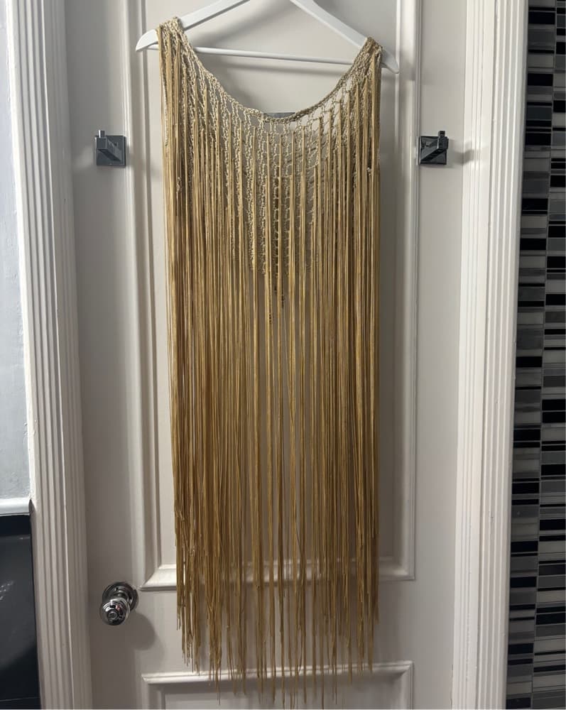 Sadh Advik Crochet Gillet in Gold - Image 4