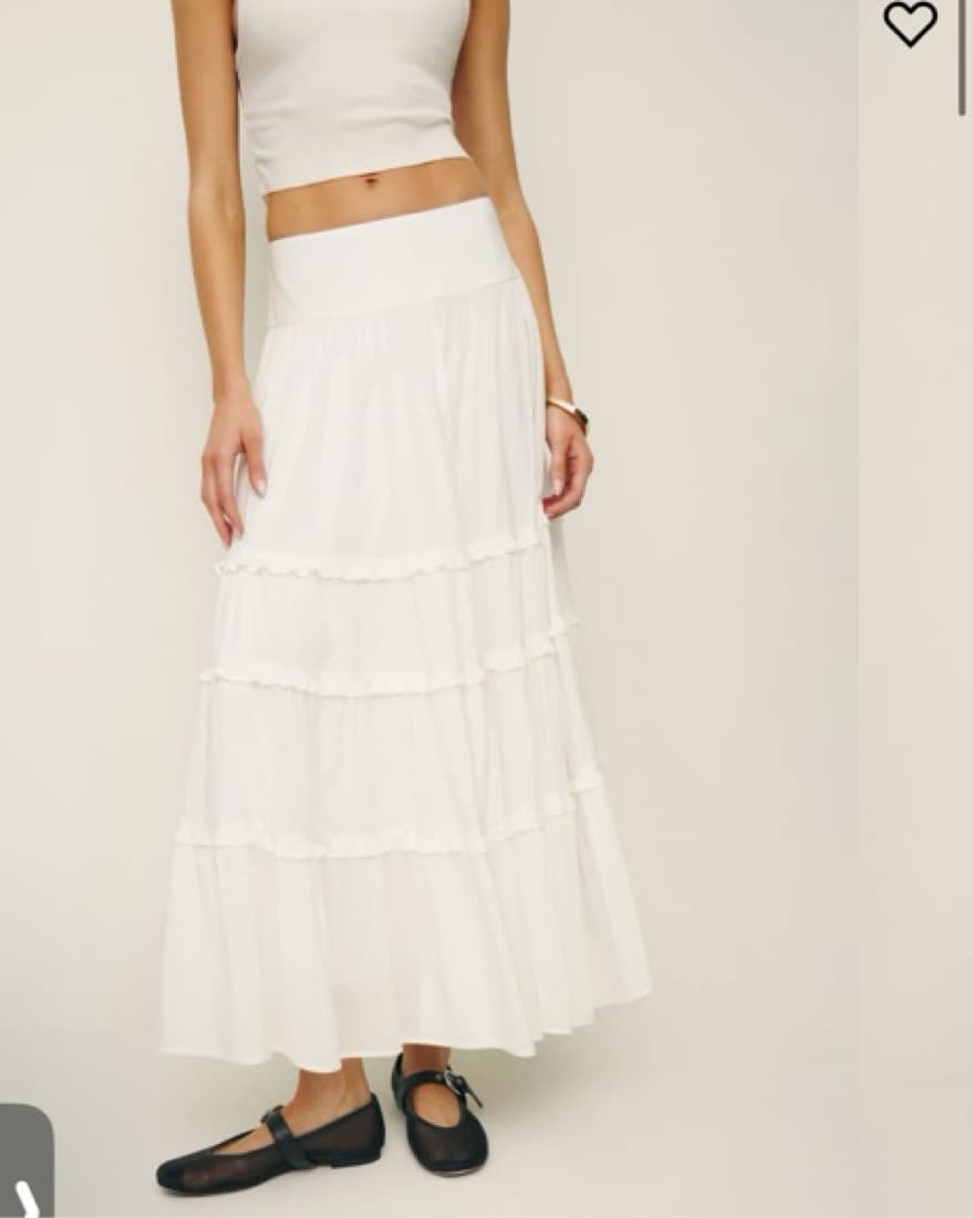 Reformation White Maxi Skirt - Image 1
