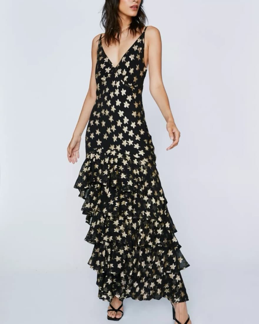 Glamorous Star Print Ruffle Maxi Dress - Image 2