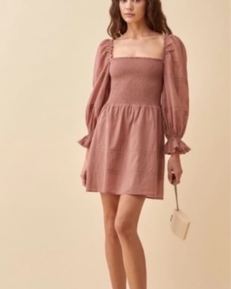 Reformation Dunes Dress In Praline - Image 1