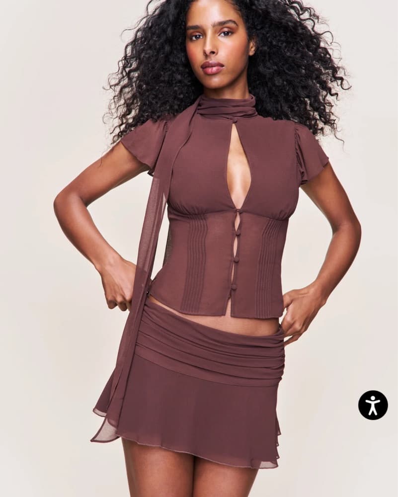 Danielle Guizo Ara Top Brown - Image 1
